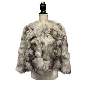 Grey Fox Fur Women's Jacket Size S